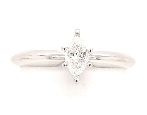 14K W Marquise Diamond Ring
