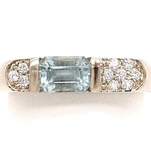 14K W Blue Topaz & Diamond Ring 14K W Blue Topaz & Diamond Ring