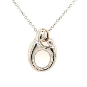 14K W Mother With Child Necklace