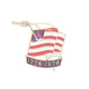 Sterling Silver Enameled Flag Charm