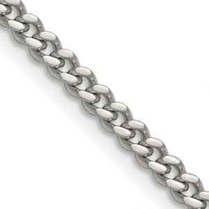 Stainless Steel 4mm Curb Chain 24″