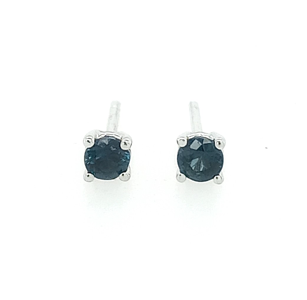 4 Ct Lab Created White Sapphire Stud Earrings – 14K White Gold, FL/D Clarity