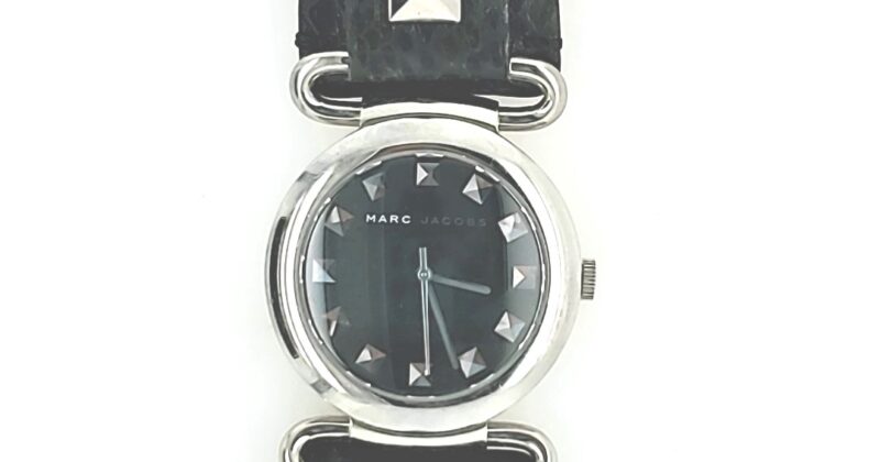 MARC JACOBS Stainless Steel and Genuine Reptile Black  display picture 2