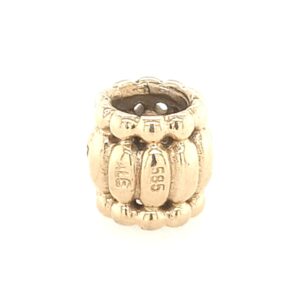 Pandora 14K Y Barrel Charm Bead
