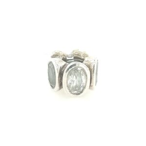 Pandora Sterling Silver Clear Oval Lights Charm