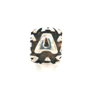 Sterling Silver Bead With Letters 'A'