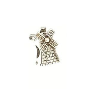 Sterling Silver Windmill Bead With Movable Blades