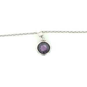 Sterling Silver Purple Checkerboard Bead / Pendant
