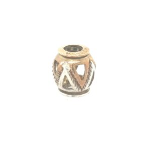 Sterling Silver Two Toned Cedora Bead