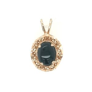 Gold Plated Onyx Pendant