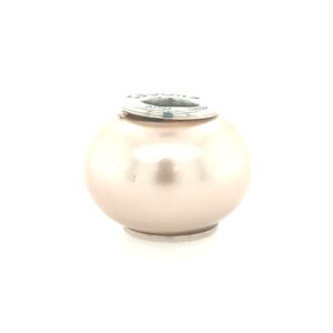 Sterling Silver Cedora Light Orange Pearl Finish Bead