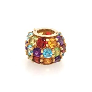 10K Y Gold Multi-Gemstone Bead or Pendant