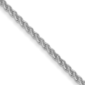 14K W Gold Spiga (Wheat) Chain 1.05mm 18″