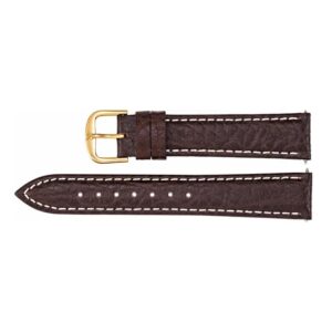 18R Brown Leather Padded Watch Band