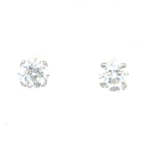 14K W Lab Diamond Stud Earrings 0.5 CTW