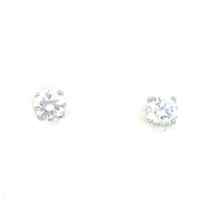 14K W Lab Diamond Stud Earrings .25 CTW