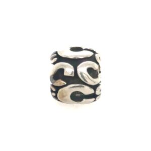 Sterling Silver Bead With Letters 'C'