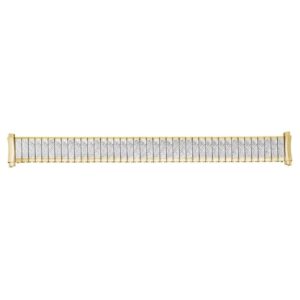 16-20mm Silver & Gold Toned Flex Band Curved End