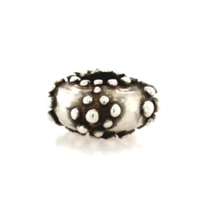 Sterling Silver Raised Flower Stopper Bead
