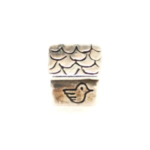 Sterling Silver Bird House Bead