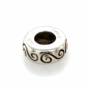 Sterling Silver Bead With Swirl Design Sterling Silver Bead With Swirl Design