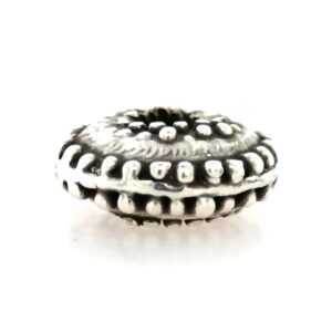 Sterling Silver Round Bead With Raised Design Sterling Silver Round Bead With Raised Design