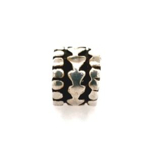 Sterling Silver Heart Cylinder Bead or Pendant