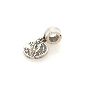 Sterling Silver 2 Sided Roman Coin Dangle Bead