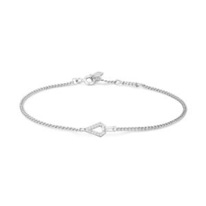 Sterling Silver Geometric Cubic Zirconia Bracelet