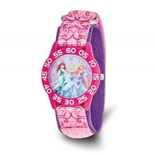 Disney Kids Princesses Acrylic Pink Nylon Time Teacher Watch Disney Kids Princesses Acrylic Pink Nylon Time Teacher Watch