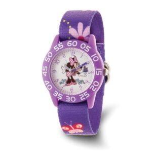 Disney Kids Minnie Mouse Purple Nylon Time Teacher Watch Disney Kids Minnie Mouse Purple Nylon Time Teacher Watch
