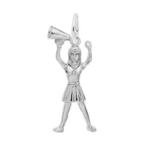 Sterling Silver Cheerleader Charm Sterling Silver Cheerleader Charm