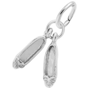 Sterling Silver Pair of Ballet Shoes 3D Charm