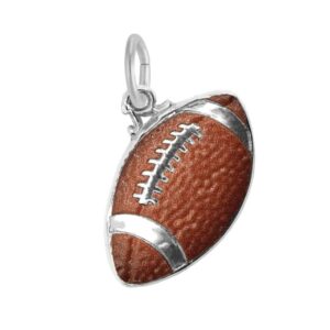 Sterling Silver Football Painted Charm Sterling Silver Football Painted Charm