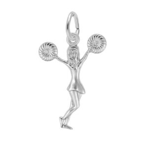 Sterling Silver Pom Pom Girl Charm