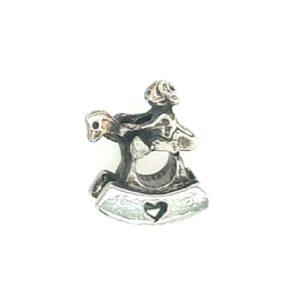 Sterling Silver Girl On A Rocking Horse Bead