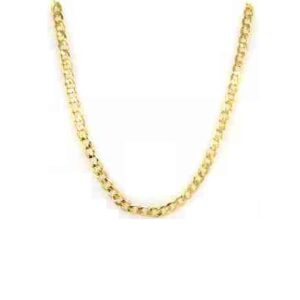 Sterling Silver 14K Y Plated 4.8mm Curb Chain 24″ Sterling Silver 14K Y Plated 4.8mm Curb Chain 24″