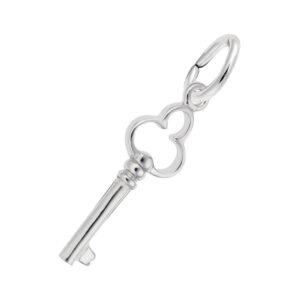 Sterling Silver Antique Trefoil Key Charm Sterling Silver Antique Trefoil Key Charm