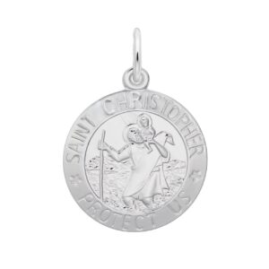 Sterling Silver St. Christopher Disc Charm