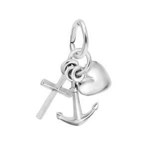 Sterling Silver Faith, Hope, And Charity Charm Sterling Silver Faith, Hope, And Charity Charm