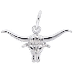 Sterling Silver Steer Head Charm
