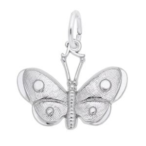 Sterling Silver Rhodium Plated Butterfly Charm Sterling Silver Rhodium Plated Butterfly Charm