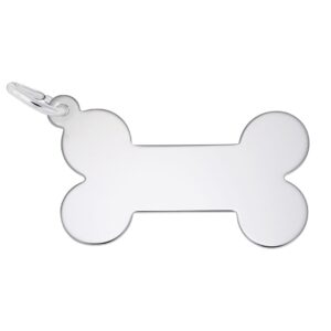 Sterling Silver Engravable Dog Bone Charm Sterling Silver Engravable Dog Bone Charm