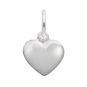Sterling Silver Puffy 3D Heart Charm Sterling Silver Puffy 3D Heart Charm