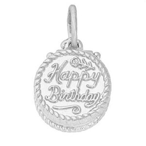 Sterling Silver Birthday Cake 3D charm Sterling Silver Birthday Cake 3D charm