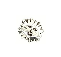 Sterling Silver Smiling Sun Bead Sterling Silver Smiling Sun Bead