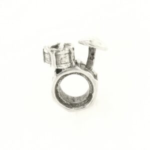 Sterling Silver Drum Set Bead Sterling Silver Drum Set Bead