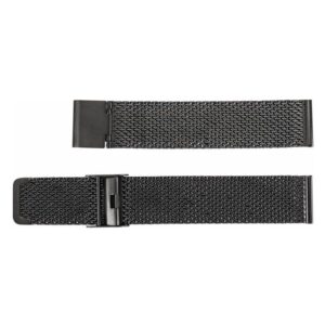 22R Black Mesh Metal Watch Band