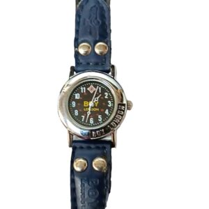 Vintage Boy London Watch with Blue and Black Band