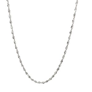 Sterling Silver Singapore Chain, 18 inches